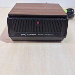 Radio Shack Plug n Power Remote Control Center Model X10 Vintage Wood Grain